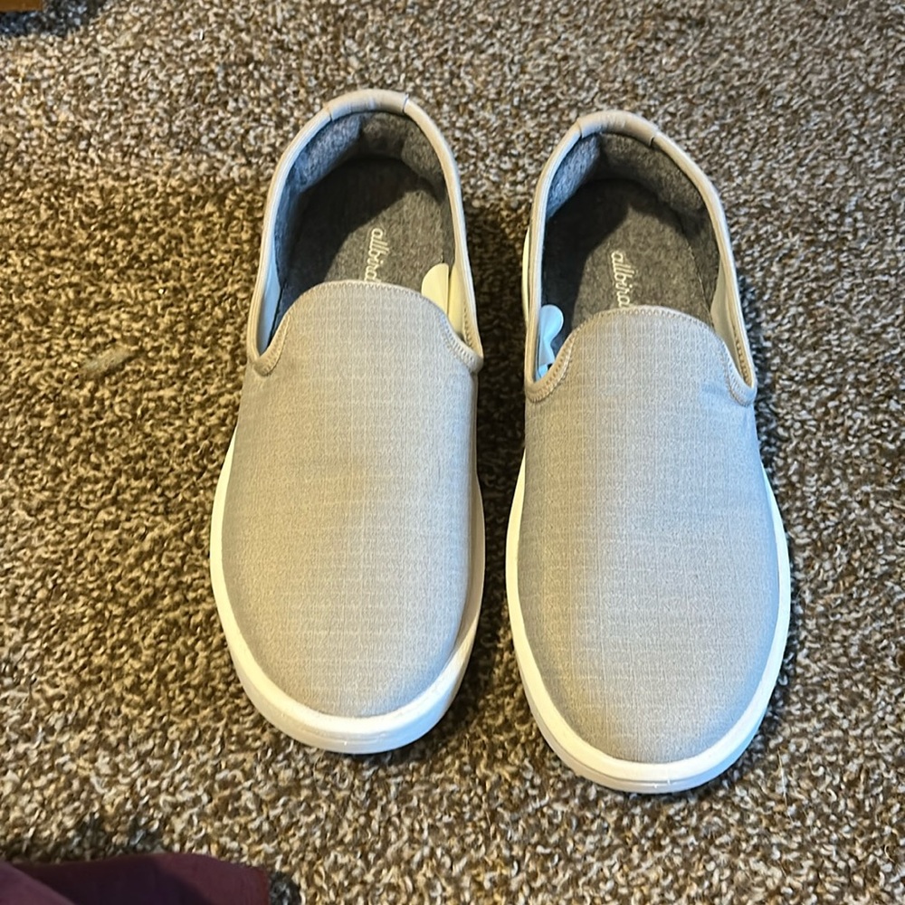 Allbirds Womens Merino Wool Lounger Shoes Slip On Removable Insole Gray Size 9